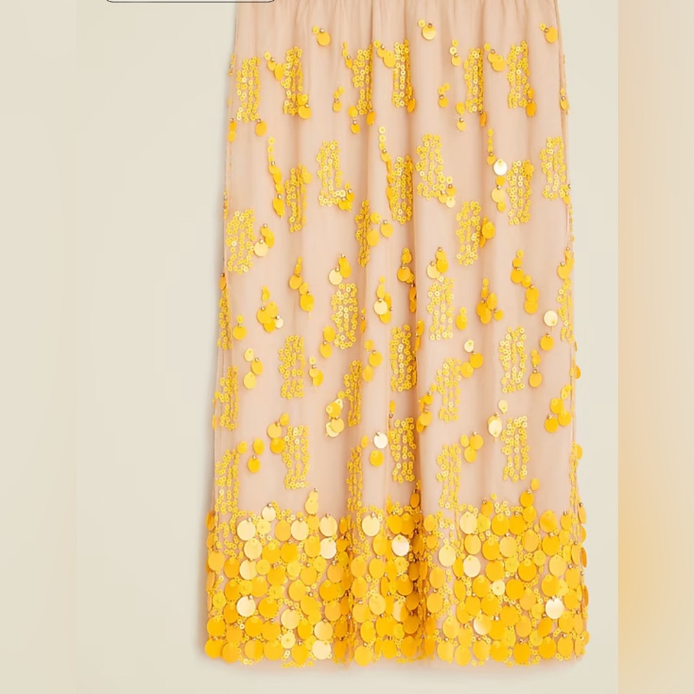 NWT JCrew flower-sequin midi skirt